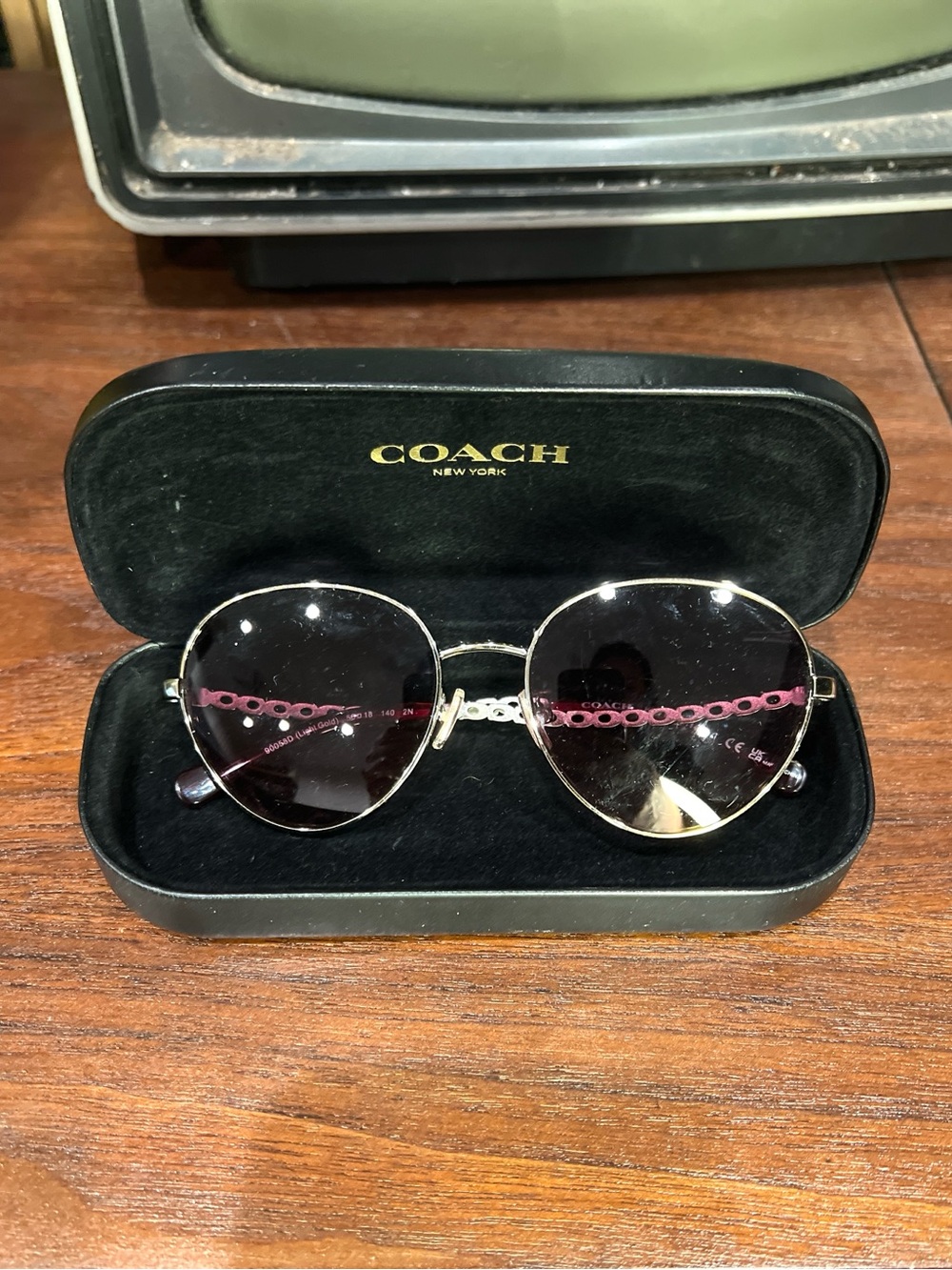 Coach Chain Bridge Pilot Sunglasses Brown Gradient
